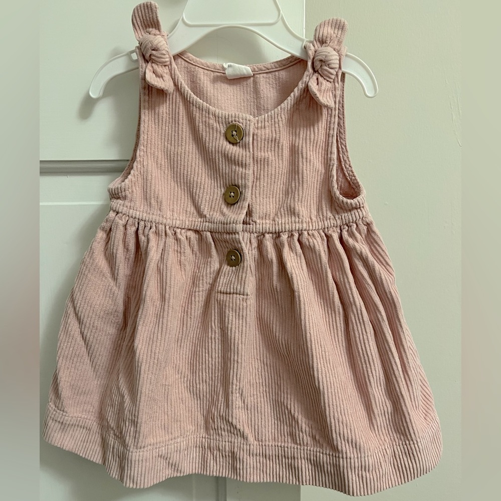 GAP Pink Corduroy Button-Front Sundress